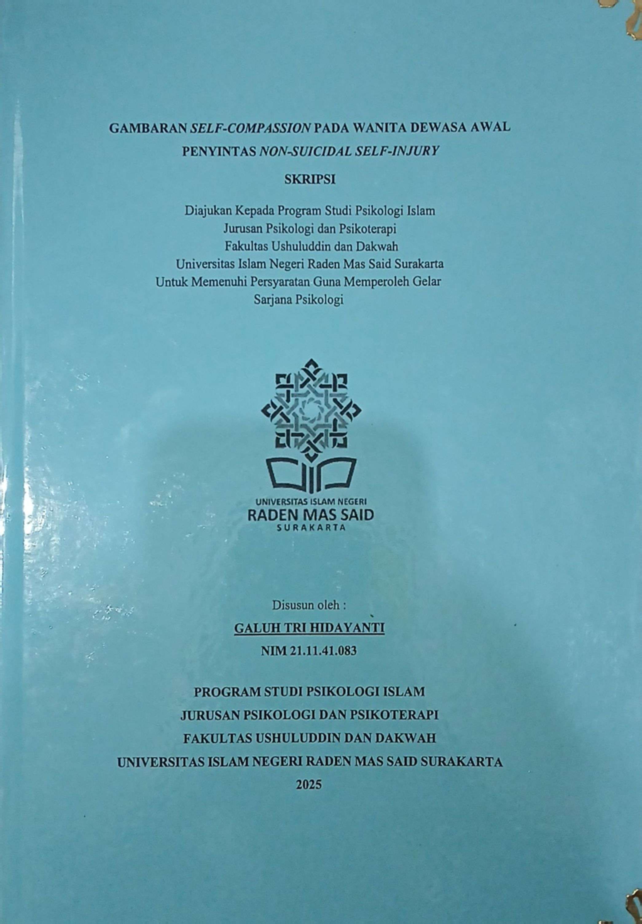 GAMBARAN SELF-COMPASSION PADA WANITA DEWASA AWAL PENYINTAS NON-SUICIDAL SELF-INJURY