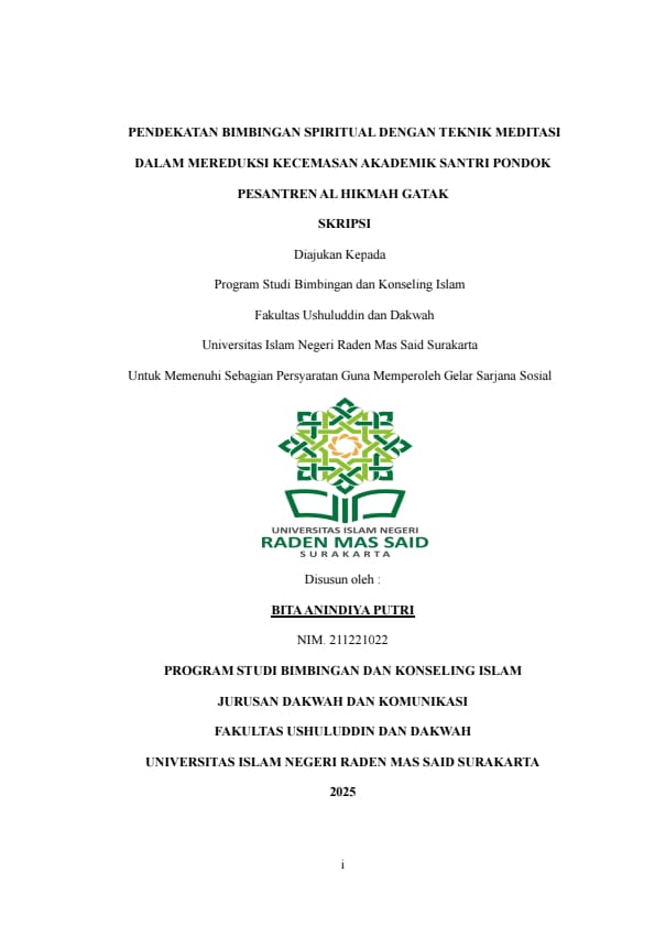 BIMBINGAN KEPERCAYAAN DIRI PADA REMAJA KELUARGA BROKEN HOME DI PANTI ASUHAN ADH-DHUHA GENTAN KABUPATEN SUKOHARJO