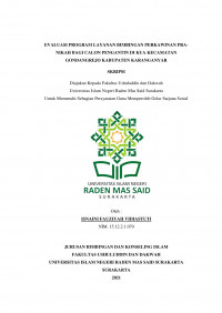 Evaluasi Program Layanan Bimbingan Perkawinan Pra-Nikah Bagi Calon Pengantin di KUA Kecamatan Gondangrejo Kabupaten Karanganyar