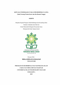 Kepuasan Pernikahan Pada Istri Berperan Ganda (Studi Tentang Wanita Karir dan Ibu Rumah Tangga)