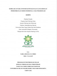 KORELASI ANTARA INTENSITAS PENGGUNAAN GAWAI DENGAN PERKEMBANGAN SOSIO-EMOSIONAL ANAK PRASEKOLAH