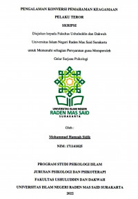 PENGALAMAN KONVERSI PEMAHAMAN KEAGAMAAN PELAKU TEROR