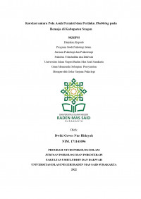 Korelasi antara Pola Asuh Permisif dan Perilaku Phubbing pada Remaja di Kabupaten Sragen