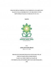 Strategi Dinas Pariwisata dan Kebudayaan Kabupaten Magetan Dalam Membangun City Branding Untuk Mewujudkan Magetan The Beauty Of Java