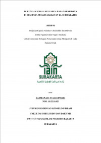 Dukungan Sosial Keluarga Pada Narapidana di Lembaga Pemasyarakatan Klas IIB Klaten