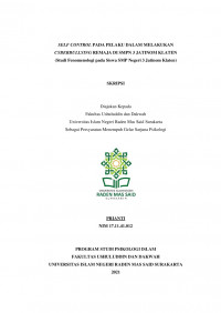 SELF CONTROL PADA PELAKU DALAM MELAKUKAN CYBERBULLYING REMAJA DI SMP NEGERI 3 JATINOM