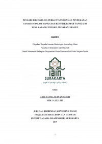 Pengaruh Konseling Perkawinan dengan Pendekatan Conjoint dalam Mengatasi Konflik Rumah Tangga di Desa Karang nongko, Masaran, Sragen