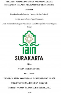 STRATEGI PEMASARAN OBJEK PARIWISATA KOTA SURAKARTA MELALUI APLIKASI SOLO DESTINATION