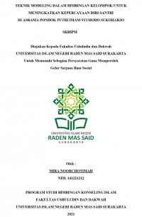 Teknik Modeling Dalam Bimbingan Kelompok Untuk Meningkatkan Kepercayaan Diri Santri Di Asrama Pondok Putri Imam Syuhodo Sukoharjo