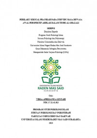 Perilaku Seksual Pranikah Pada Individu Masa Dewasa Awal Perspektif Akhlak Dalam Teori Al-Ghazali