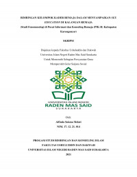 BIMBINGAN KELOMPOK KADER REMAJA DALAM MENYAMPAIKAN SEX EDUCATION DI KALANGAN REMAJA (Studi fenomenologi di Pusat Informasi dan Konseling Remaja (PIK-R) Kabupaten Karanganyar)