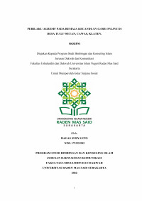 PERILAKU AGRESIF PADA REMAJA KECANDUAN GAME ONLINE DI DESA TUGU WETAN, CAWAS, KLATEN