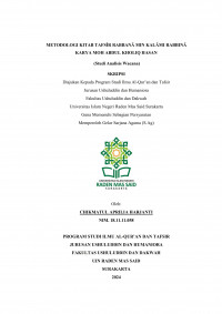 Metodologi Kitab Tafsir Rabbana Min Kalami Rabbina Karya Moh Abdul Kholiq Hasan (Studi Analisis Wacana)