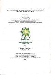 Motivasi Spiritual Kepala Keluarga Penyandang Disabilitas Netra Dalam Mencari Nafkah