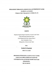 MEKANISME TERBANGNYA BURUNG DALAM PERSPEKTIF TAFSIR ZAGHLUL AL-NAJJAR (Tinjauan Tafsir 'Ilmi pada Q.S. Al-Mulk [67]: 19)