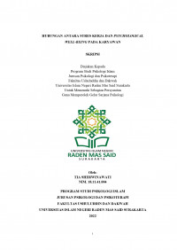 HUBUNGAN ANTARA STRES KERJA DAN PSYCHOLOGICAL WELL-BEING PADA KARYAWAN