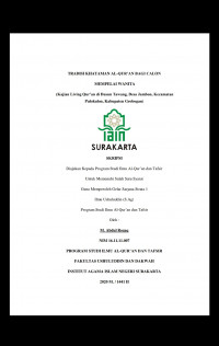 TRADISI KHATAMAN AL-QUR'AN BAGI CALON MEMPELAI WANITA (Kajian Living Qur'an di Dusun Tawang, Desa Jambon, Kecamatan Pulokulon, Kabupaten Grobogan)