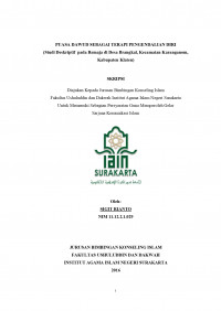 Puasa Dawud Sebagai Terapi Pengendalian Diri (Studi Deskriptif Pada Remaja di Desa Brangkal Kecamatan Karanganom Kabupaten Klaten