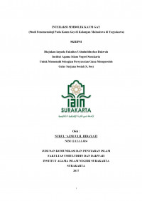 INTERAKSI SIMBOLIK KAUM GAY (STUDI FENOMENOLOGI PADA KAUM GAY DI KALANGAN MAHASISWA DI YOGYAKARTA)