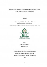 Pelaksanaan Bimbingan Karir di Panti Pelayanan Sosial Anak Taruna Yodha