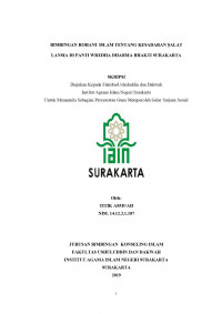 BIMBINGAN ROHANI ISLAM UNTUK MENINGKATKAN KESADARAN SALAT LANSIA DI PANTI WREDHA DHARMA BHAKTI SURAKARTA