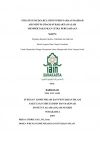 STRATEGI MEDIA RELATIONS PERUSAHAAN DAERAH AIR MINUM PDAM SURAKARTA DALAM MEMPERTAHANKAN CITRA PERUSAHAAN
