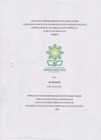Penerapan Prinsip-prinsip Human Relations Oleh Kepala Dinas Dalam Meningkatkan Kinerja pegawai di Dinas Pemuda, Olahraga dan Pariwisata Kabupaten Boyolali