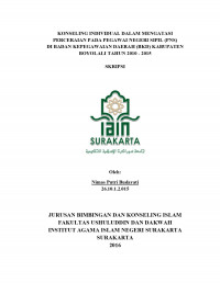 KONSELING INDIVIDUAL DALAM MENGATASI PERCERAIAN PADA PEGAWAI NEGERI SIPIL (PNS) DI BADAN KEPEGAWAIAN DAERAH (BKD) KABUPATEN BOYOLALI TAHUN 2010 - 2015