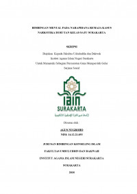 BIMBINGAN MENTAL PADA NARAPIDANA REMAJA KASUS NARKOTIKA DI RUTAN KELAS SATU SURAKARTA