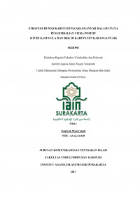 STRATEGI HUMAS KABUPATEN KARANGANYAR DALAM UPAYA PENGEMBALIAN CITRA POSITIF PASCA KEPEMIMPINAN RINA IRIANI SRI RATNA NINGSIH