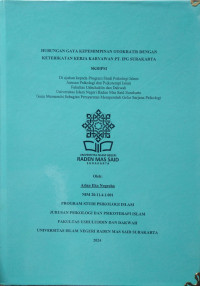 Hubungan Gaya Kepemimpinan Otokratis Dengan Keterikatan Kerja Karyawan PT. IPG Surakarta