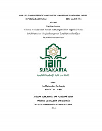 ANALISIS FRAMING PEMBERITAAN KONFLIK YAMAN PADA SURAT KABAR HARIAN REPUBLIKA DAN KOMPAS EDISI MARET 2015