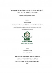 REPRESENTASI PESAN DAKWAH DALAM LIRIK LAGU 