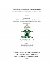 STRATEGI KOMUNIKASI HUMAS PT. KAI (PERSERO) DAOP 6 YOGYAKARTA DALAM SOSIALISASI LAYANAN TIKET ONLINE