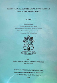 Respon Masyarakat Terhadap Dakwah Fardiyah Ummi di Kabupaten Cilacap