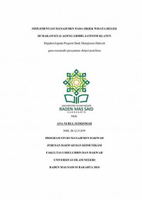 Implementasi Manajemen Pada Objek Wisata Religi  Di Makam Kyai Ageng Gribig Jatinom Klaten