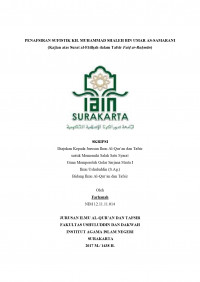 PENAFSIRAN SUFISTIK KH. MUHAMMAD SHALEH BIN UMAR AS-SAMARANI