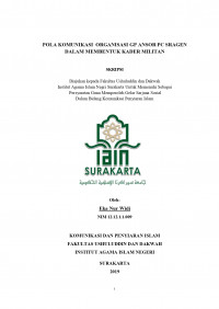 Pola Komunikasi Organisasi GP Ansor PC Sragen dalam Membentuk Kader Militan