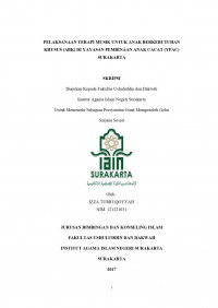 PELAKSANAAN TERAPI MUSIK UNTUK ANAK BERKEBUTUHAN KHUSUS (ABK) DI YAYASAN PEMBINAAN ANAK CACAT (YPAC) SURAKARTA