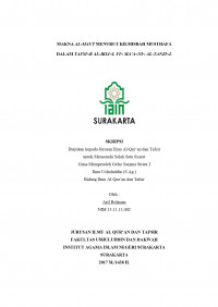 MAKNA AL-MAUT MENURUT KH. MISBAH MUSTHAFA DALAM TAFSIR AL-IKLIL FI MA'ANI AL-TANZIL