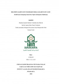 Branding Kabupaten Sukoharjo Sebagai Kabupaten Jamu (Studi Kasus Kampung Jamu Desa Nguter Kabupaten Sukoharjo)