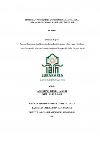 BIMBINGAN PRA NIKAH DI KANTOR URUSAN AGAMA (KUA) KECAMATAN ANDONG KABUPATEN BOYOLALI