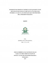KONSELING ISLAMI DENGAN TEKNIK SCALING QUESTION UNTUK MENGURANGI KECEMASAN PASIEN RAWAT INAP REGULER PENDERITA PATAH TULANG DI RUMAH SAKIT ORTOPEDI PROF. DR. R. SOEHARSO SURAKARTA
