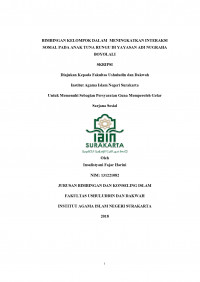 BIMBINGAN KELOMPOK DALAM BERINTERAKSI SOSIAL PADA ANAK TUNA RUNGU DI YAYASAN ADI NUGRAHA BOYOLALI