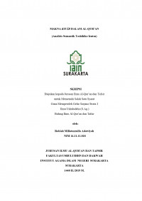 MAKNA KITAB DALAM AL QUR’AN (ANALISIS SEMANTIK TOSHIHIKO IZUTSU)