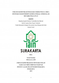 STRATEGI KOMUNIKASI PEMASARAN OBJEK WISATA TIRTA SINONGKO OLEH PEMERINTAH DESA POKAK, CEPER DALAM MENARIK WISATAWAN