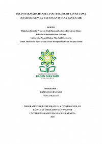 PESAN DAKWAH CHANNEL YOUTUBE KISAH TANAH JAWA (ANALISIS ISI PADA TAYANGAN ISTANA BANK GAIB)