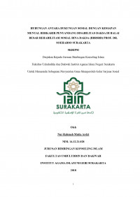 Hubungan Antara Dukungan Sosial dengan Kesiapan Mental Berkarir Penyandang Disabilitas Daksa di Balai Besar Rehabilitasi Sosial Bina Daksa (BBRSBD) Prof. Dr. Soeharso Surakarta