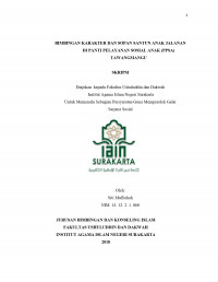 Bimbingan Karakter dan Sopan Santun Anak Jalanan Di Panti Pelayanan Sosial Anak (PPSA) Tawangmangu