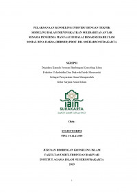PELAKSANAAN KONSELING INDIVIDU DENGAN TEKNIK MODELING DALAM MENINGKATKAN SOLIDARITAS ANTAR SESAMA PENERIMA MANFAAT DI BALAI BESAR REHABILITASI SOSIAL BINA DAKSA (BBRSBD) PROF. SOEHARSO SURAKARTA